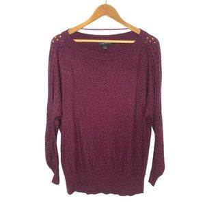 Lane Bryant Fuchsia Pullover Sweater sz 14/16